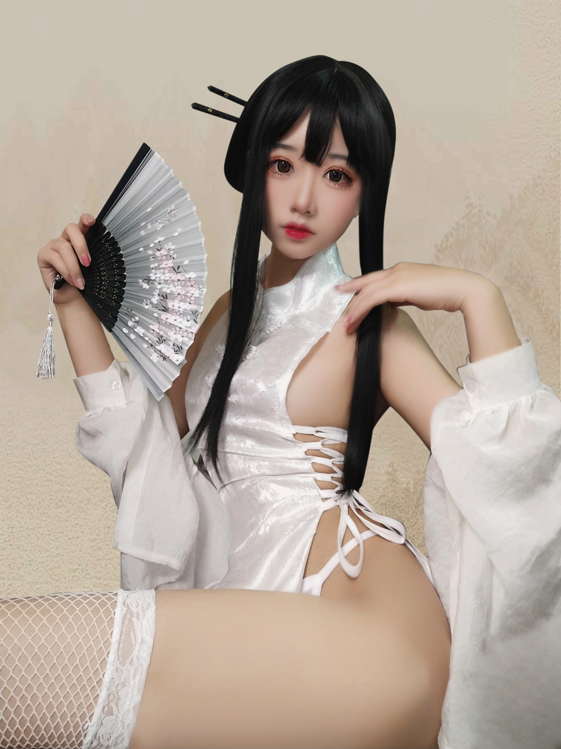 猫君君_MaoJun - NO.17 绑带旗袍 1